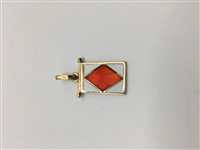 Charm Soma Gioielli Ciondolo bandierine oro/smalto in Oro GPL CIO OG/SMALTO F - GPL CIO OG/SMALTO F